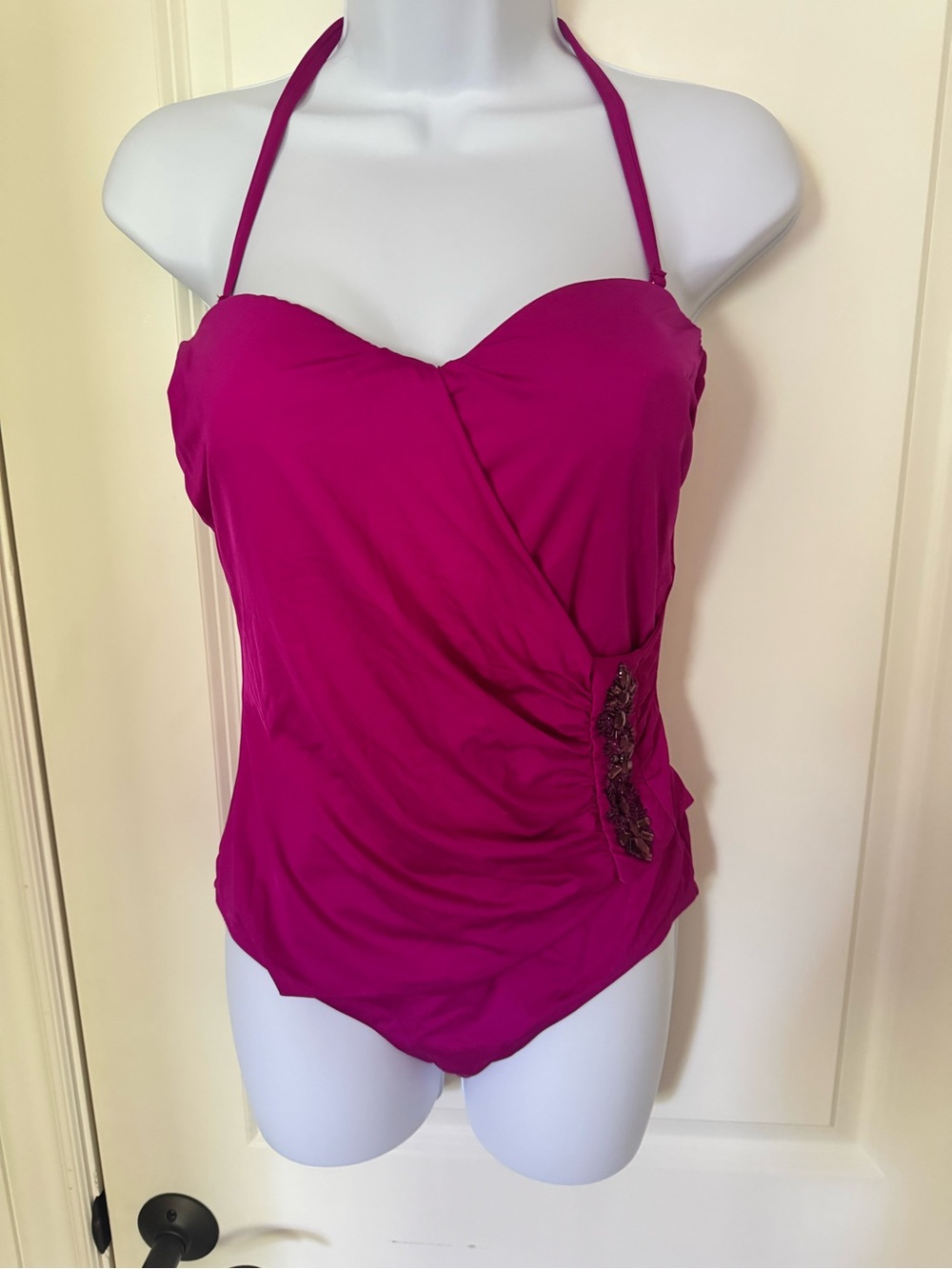 Badgley Mischka Fuchsia Swimwear Detail